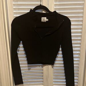 Princess Polly Black Long Sleeve Bodysuit